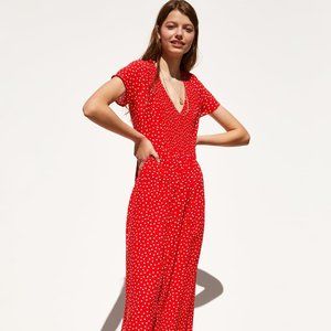 Zara Polka Dot Print Midi Dress